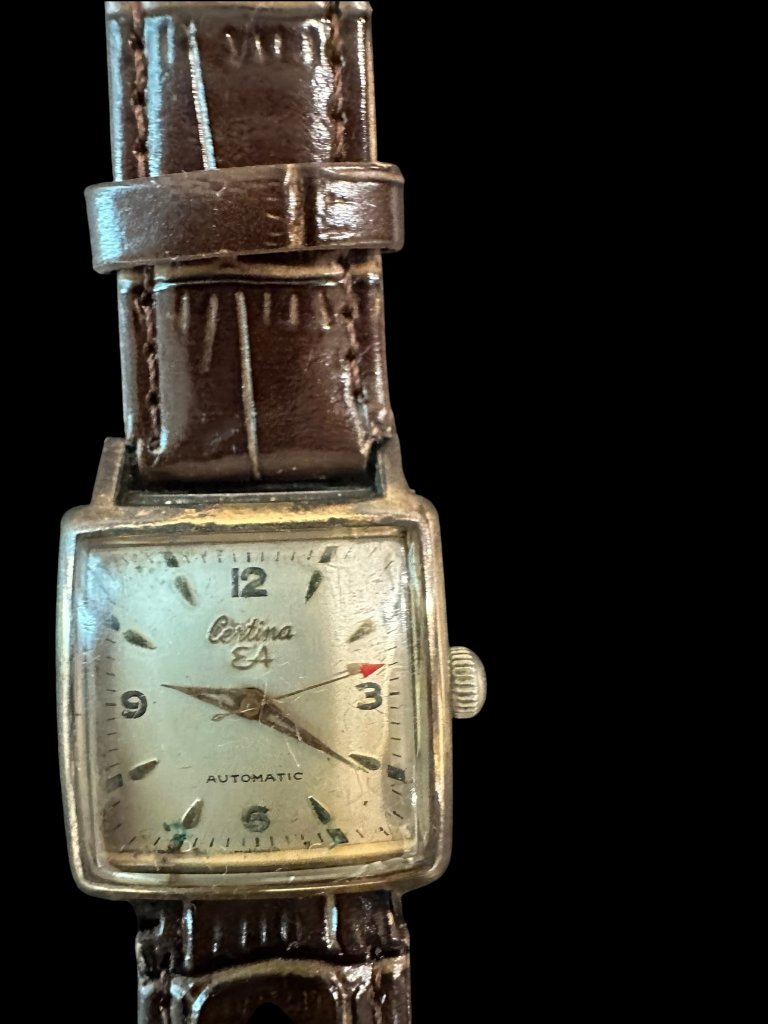 Vintage Certina Ea Automatic Watch Square Champagne Dial